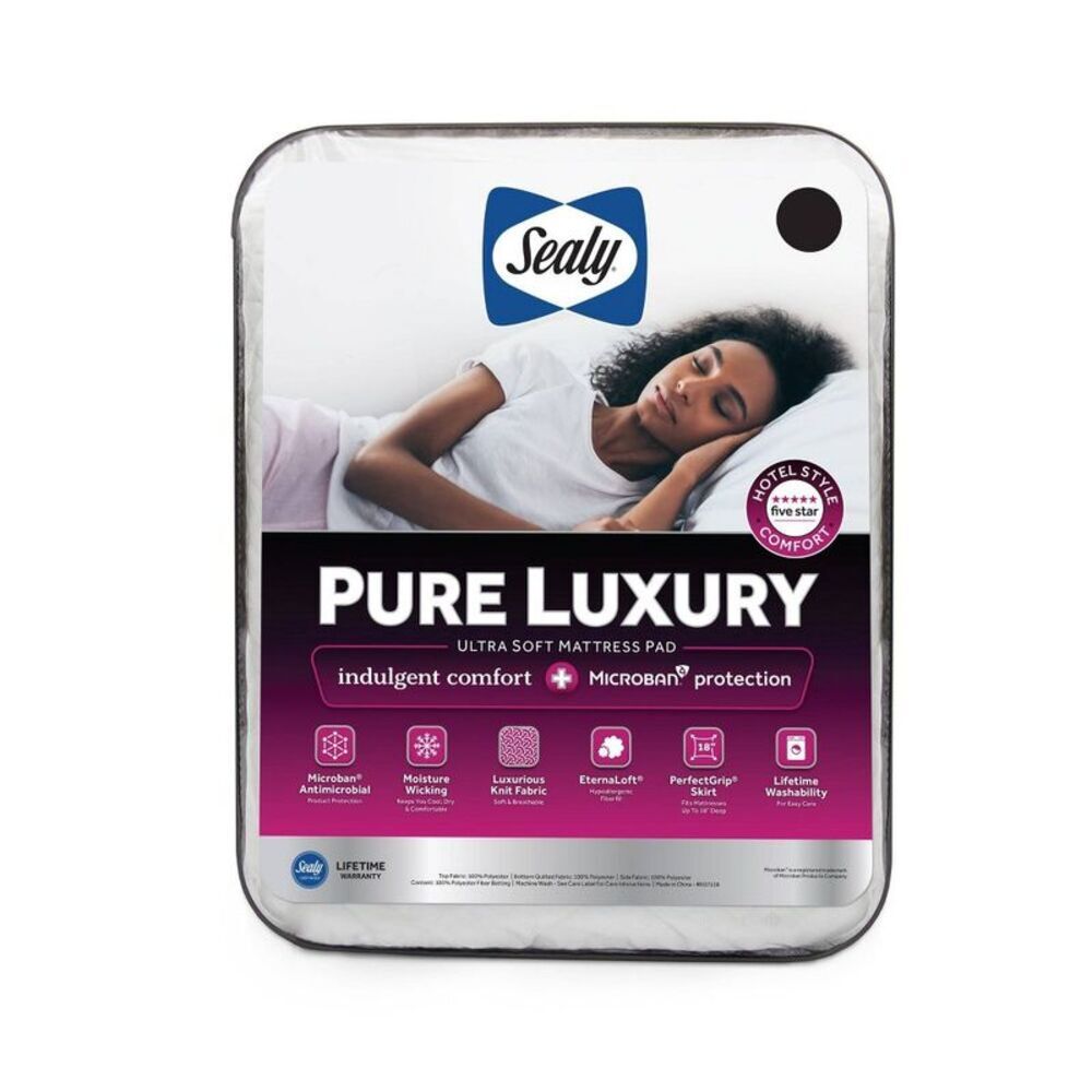 Sealy -  Pure Luxury Mattress Pad Queen White